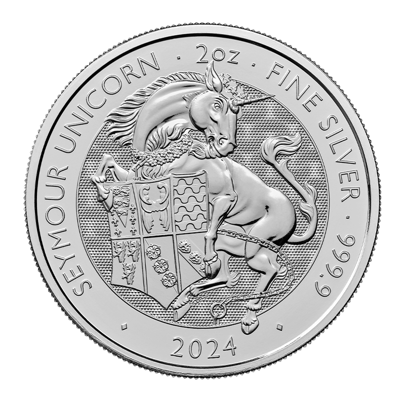 Image for 2 oz Tudor Beasts Seymour Unicorn Silver Coin (2024) from TD Precious Metals